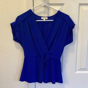 Cobalt blue Monteau women’s peplum top